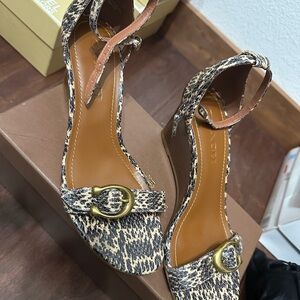 Coach wedge sandals. Comes with box.